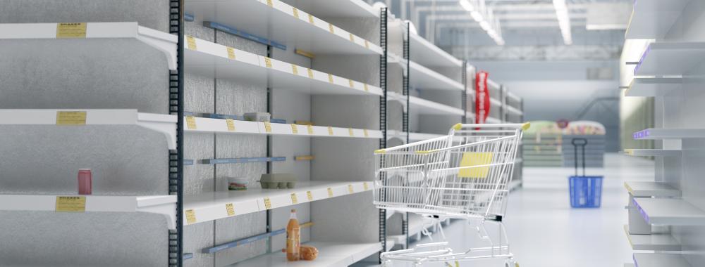 Empty grocery store