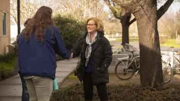 Chellie Pingree at the UC Davis Student Farm