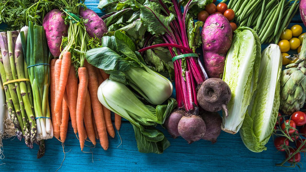 Produce on table