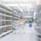 Empty grocery store