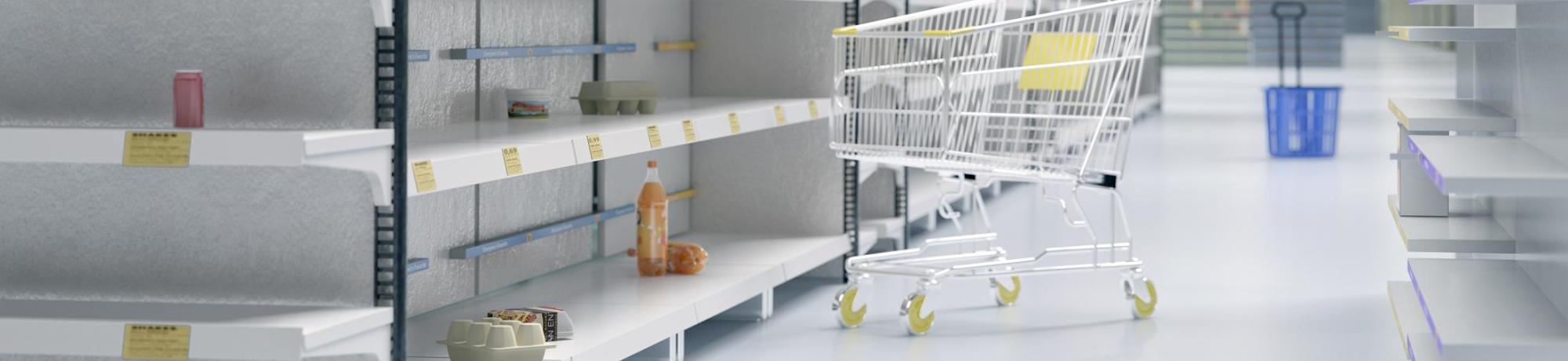 Empty grocery store